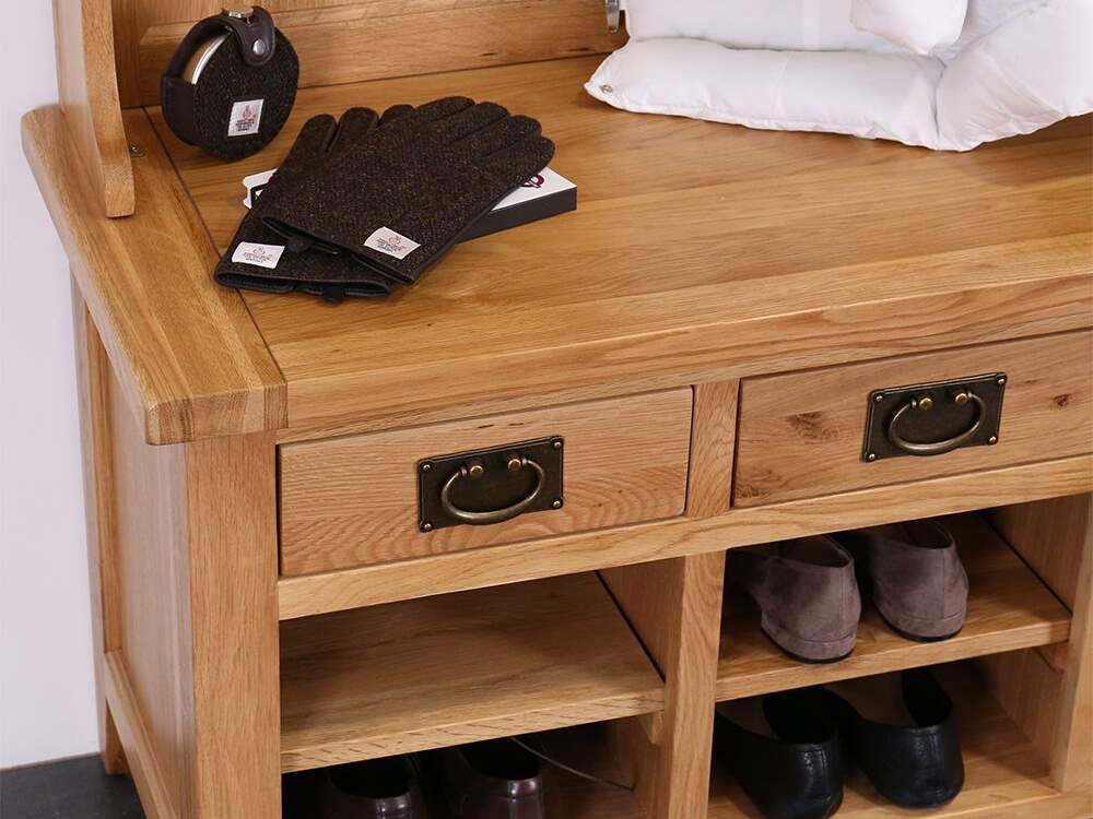 Solid oak furniture display and special offers 