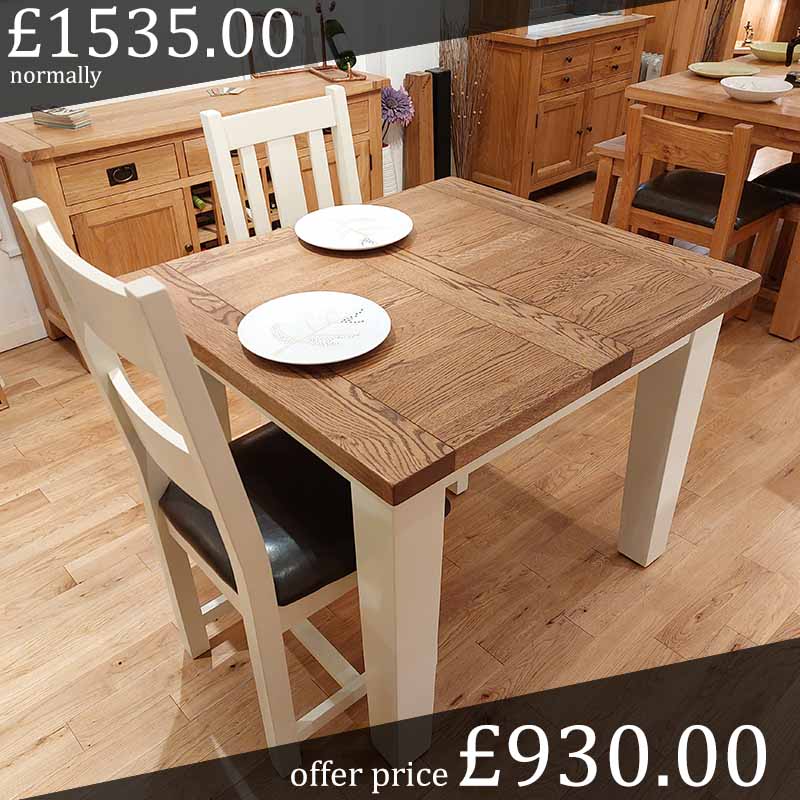 solid oak dining table & chairs - sale - VEDT1400f