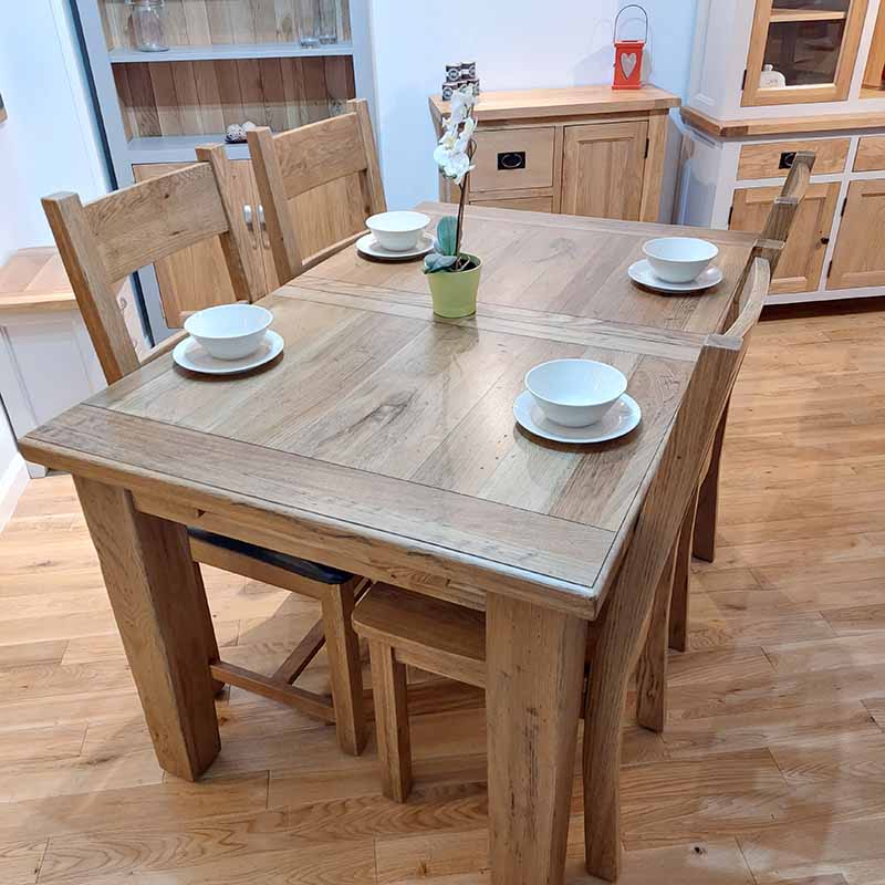 solid oak dining table & chairs - sale - VEDT1800 - set2
