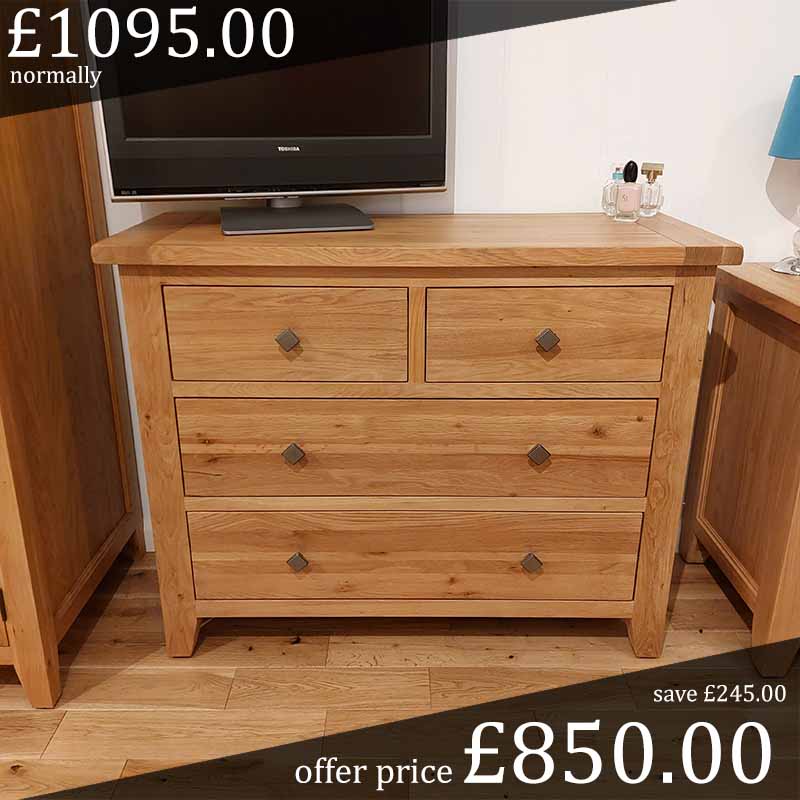 solid oak chest of drawers - sale - V4DC2+2