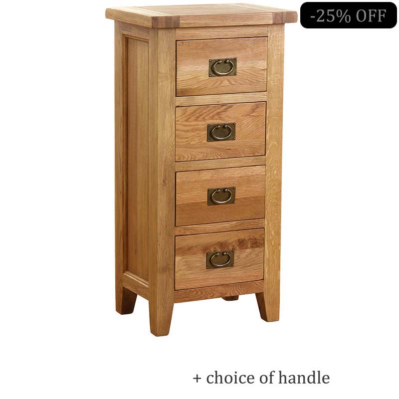 Solid Oak Bedside Table - 442 - V4DC light oak