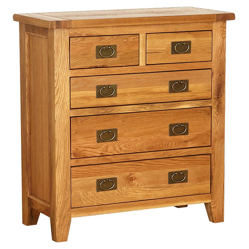 Solid Oak Chest Of Drawers - 269 - V5DC2+3