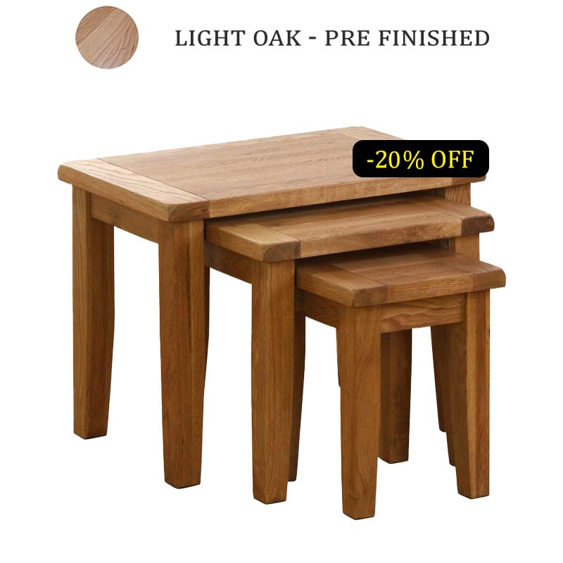Solid Oak Coffee Table - 127 - VNOT - light oak
