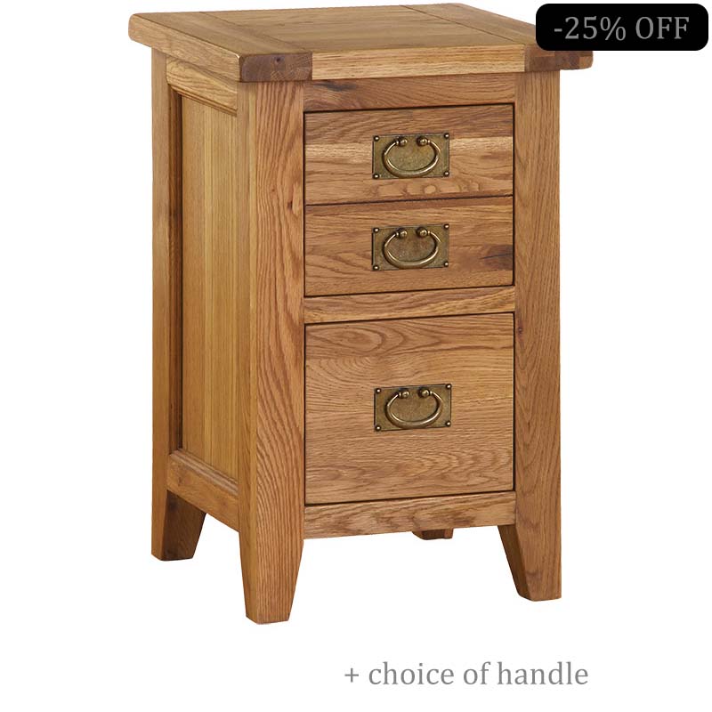 Solid Oak Bedside Table - 013 - VP2DBC - light oak