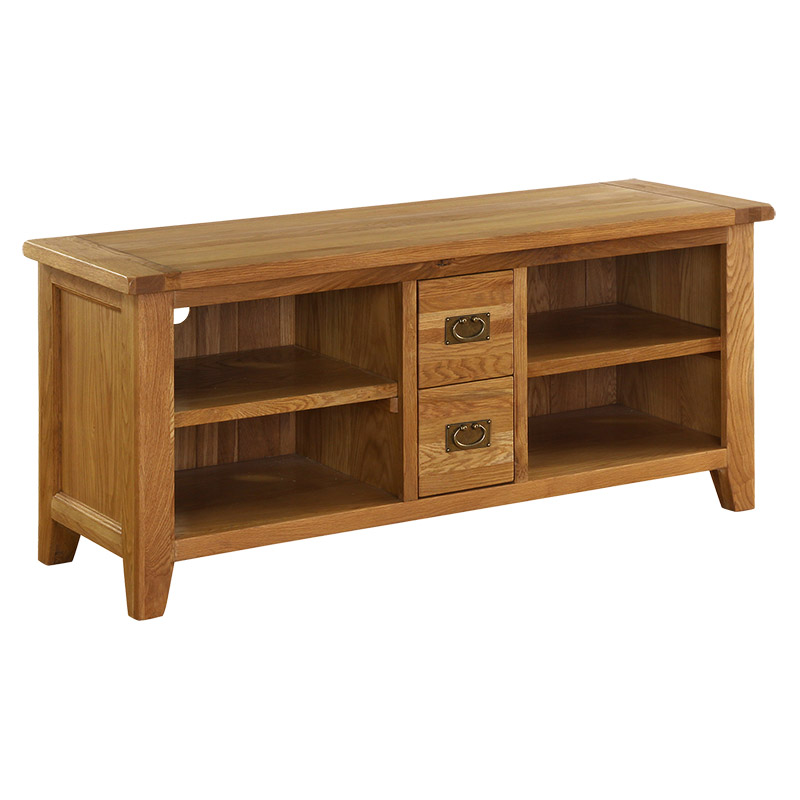 Solid Oak TV Unit - 489 - VP2DTVU